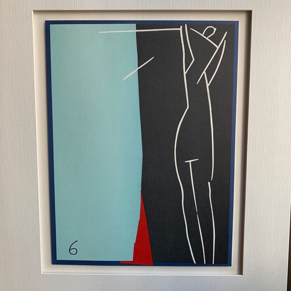 AKI KURODA Original lithograph matted to 16x20